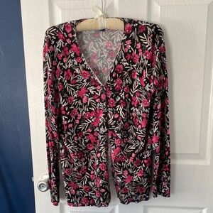 Floral V-Neck Cardigan